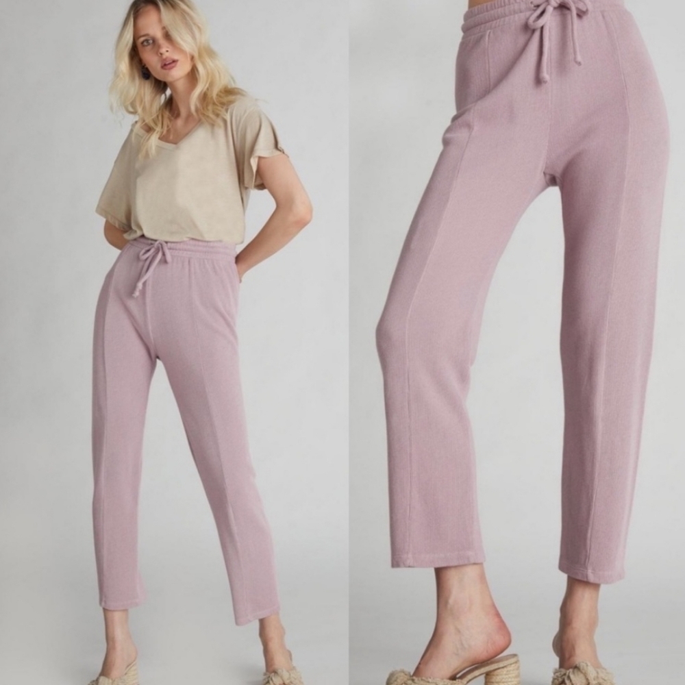 NWT Wildfox‎ Kara Ribbed Kit Lounge Pants Lavander Large